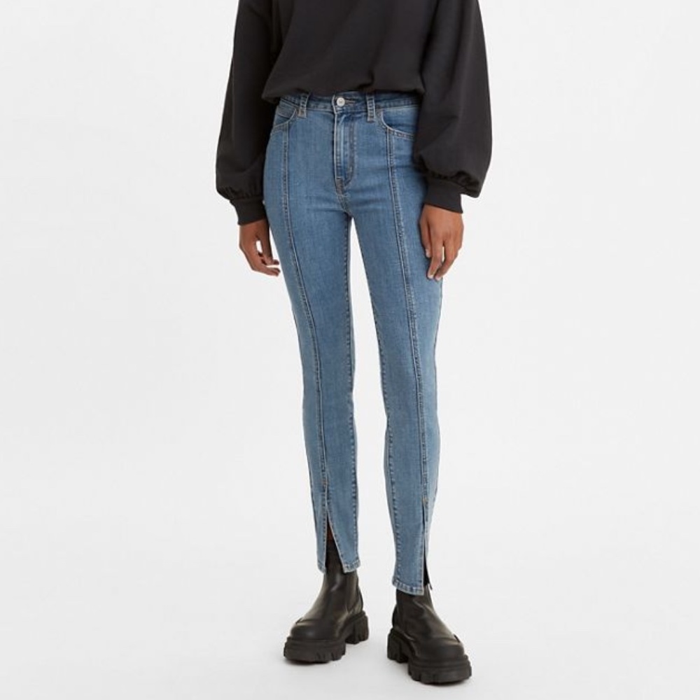 Levi's 721 High Rise Skinny Split Hem sz 26S